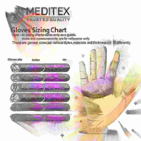 Meditex Nitrile Exam Gloves, 4 mil Palm, Latex Free, Powder-Free, Lavender, 100 Pk, Size M M